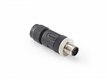Цилиндрический соединитель-вилка M12-MC04S-T-D6 1630044103501