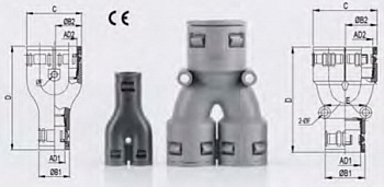 Фитинг-тройник Y-образный AD21.2/13.0x13.0, арт. WQY-PA 21.2/2×13.0 G