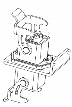 Розетка RJ45 в корпусе, блочная часть H3A-BK-1L/W-2RJ45/F 1100033241512