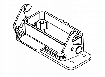 Корпус соединителя - блочная часть H10A-BK-1L/W 1100103241001