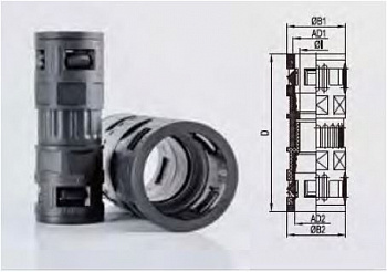 Муфта AD25.5-AD25.5, арт. WQK-PA-AD25.5G