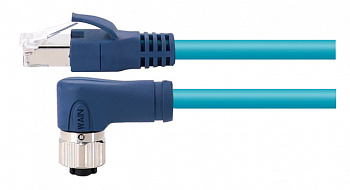 Цилиндрический соединитель-розетка/RJ45 (каб. сборка) M12-F08X-S/RJ45-T-1.5-PUR-Cat.6a 1630084024543