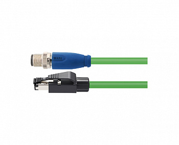 Цилиндрический соединитель-вилка/RJ45 (каб. сборка) M12-M04D-T/RJ45P-T-5.0-PUR-PFN 1630040014057