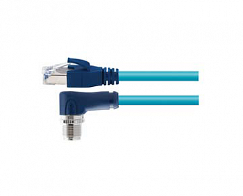 Цилиндрический соединитель-вилка/RJ45 (каб.сборка) M12-M08X-S/RJ45-T-1.5-PUR-Cat.6a 1630080014002