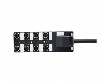 Сенсорная коммутационная коробка с проводом SJB-M12-8F04A-3.0-PUR 1713080040001