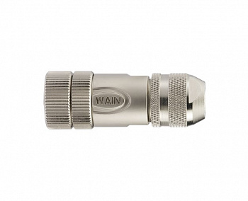 Цилиндрический соединитель-розетка M12-FC04S-T-D8-SH