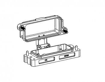 Корпус соединителя - блочная часть HP16B/H-BK-4H-MCV