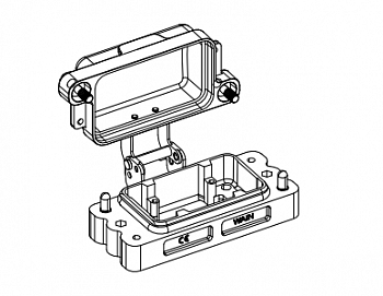 Корпус соединителя - блочная часть HP6B/H-BK-4H-MCV