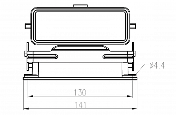 Корпус соединителя - блочная часть H24B-BK-1L/W-CV 1110243641001