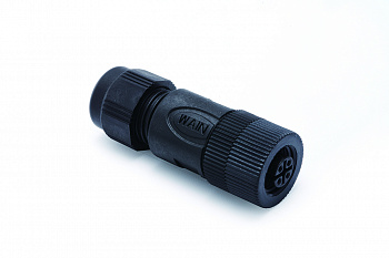 Цилиндрический соединитель-розетка M12P-FST12A-T-D8 1630124233003