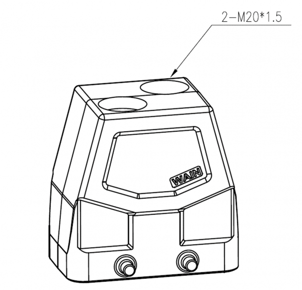 КОРПУС СОЕДИНИТЕЛЯ - КАБЕЛЬНАЯ ЧАСТЬ W10B-TEH-4B-2M20 3SP 1111104305007