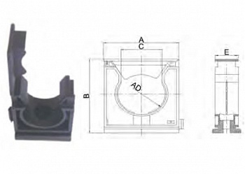 Зажим для крепления гофрированного рукава AD18.5, арт. WQSC-AD18.5G