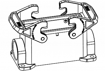 Корпус соединителя - блочная часть H16B-SF-2L/PSE-M25 1110162481001