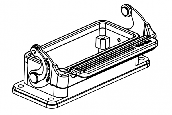 КОРПУС СОЕДИНИТЕЛЯ - БЛОЧНАЯ ЧАСТЬ H16B-BK-1LW 1110163241001
