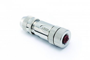 Цилиндрический соединитель-розетка M12-F04D-T-D6-SH 1632044212001