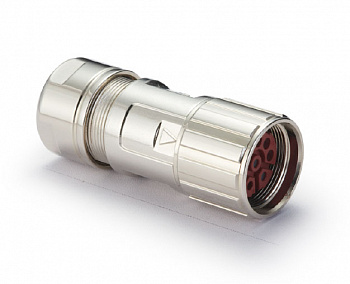 Цилиндрический соединитель-розетка M23-FC06-T-D14.5-SH 1660064202002